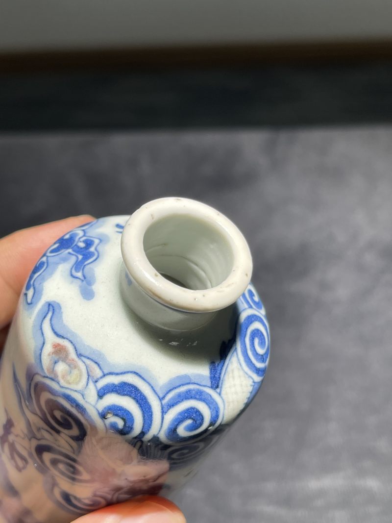清中期 青花釉里红十二生肖纹大母壶 - 图8
