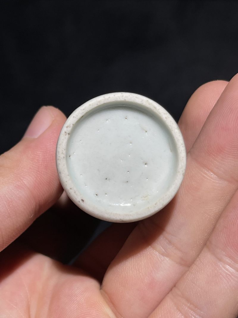 清中期 青花釉里红凤凰牡丹纹烟壶 - 图6