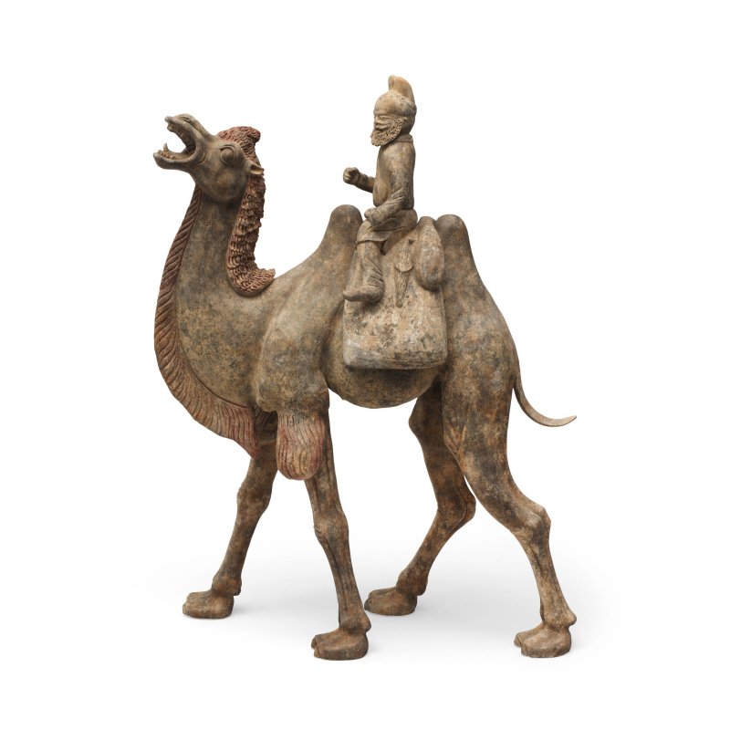 唐 胡人騎駱駝陶俑 | A LARGE POTTERY FIGURE OF A CAMEL AND RIDER - 图4