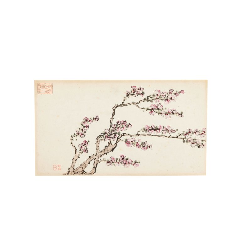 薩克達介文 英介文夫人花卉冊 貳冊 冊頁十二開 設色紙本 | SAKEDA JIEWEN (1767-1827) - 图3