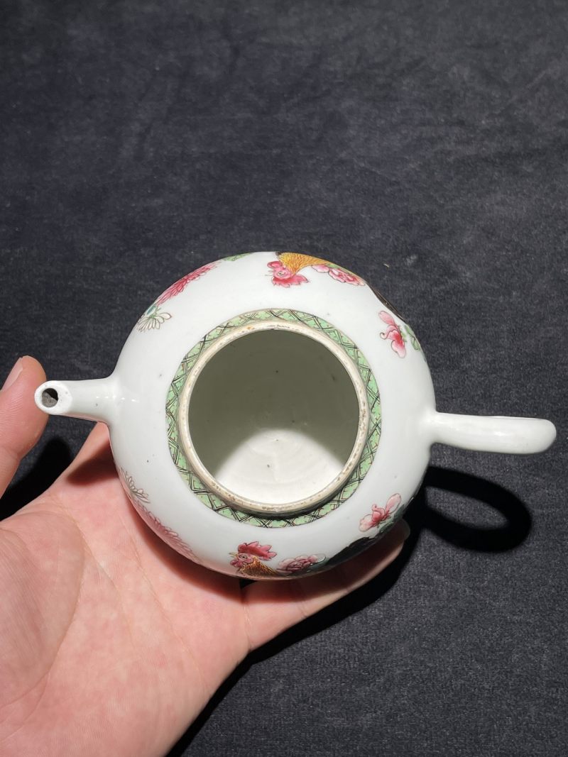 清雍正 广珐琅富贵大吉纹执壶 - 图6