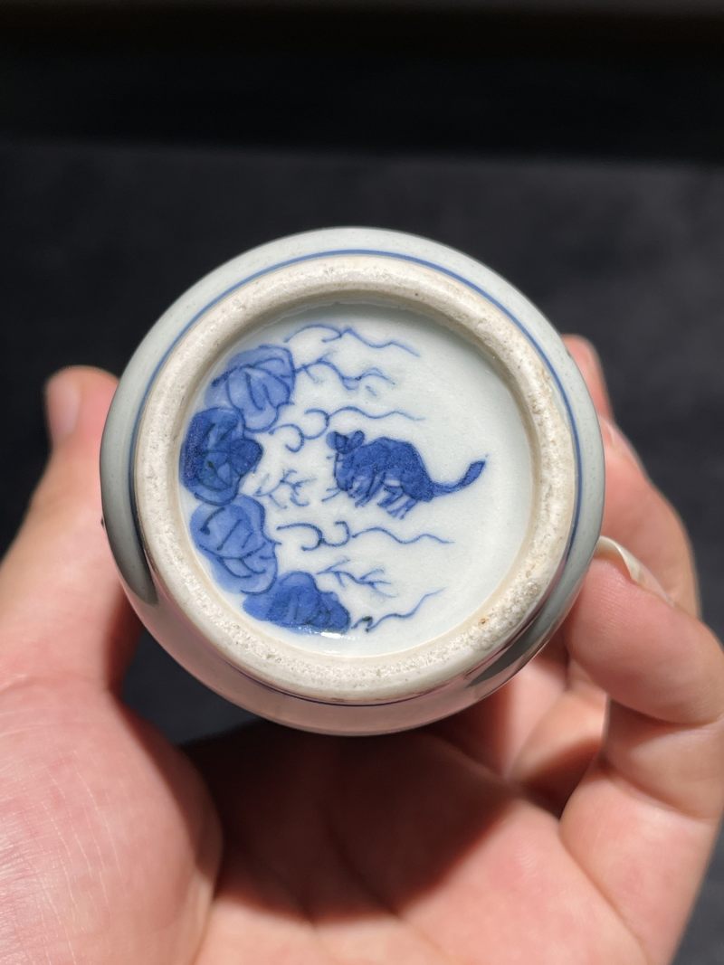 清中期 青花釉里红十二生肖纹大母壶 - 图9