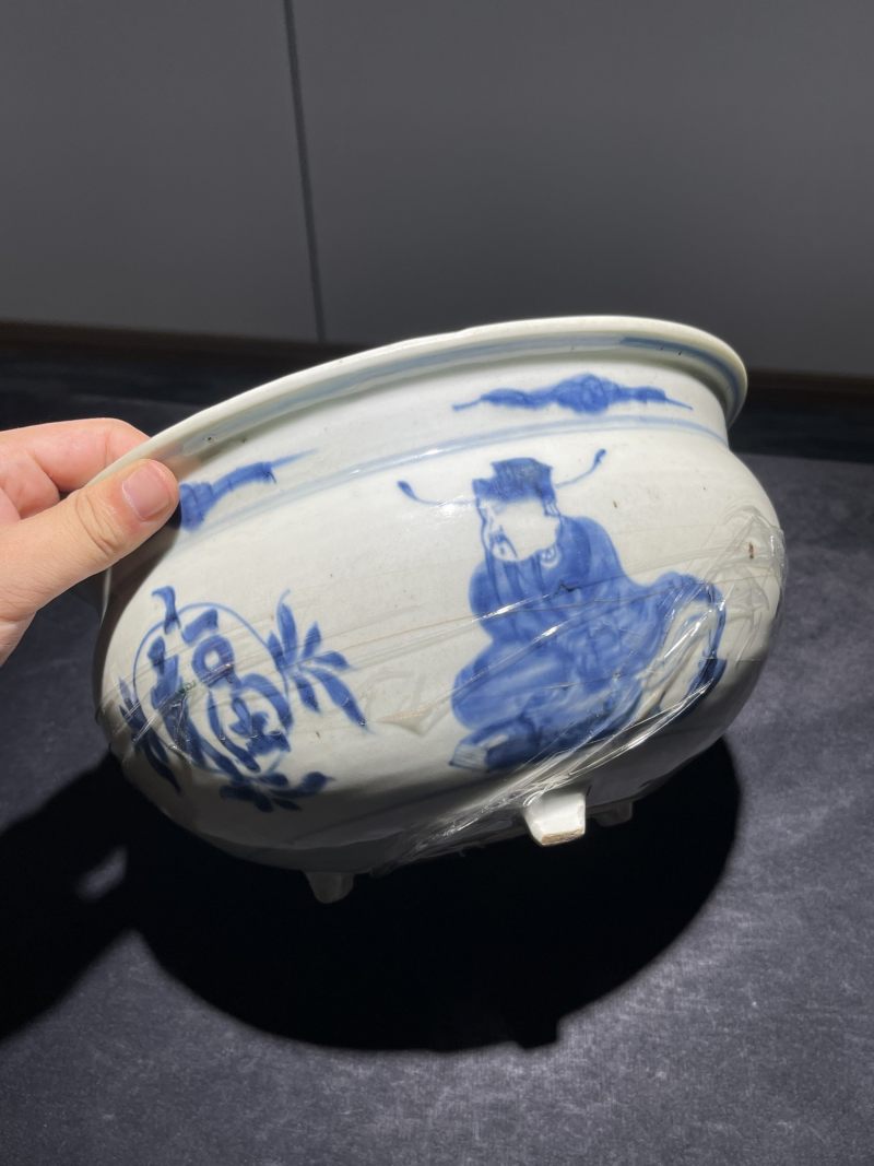 清早期 青花香炉、花觚一组6件 - 图2
