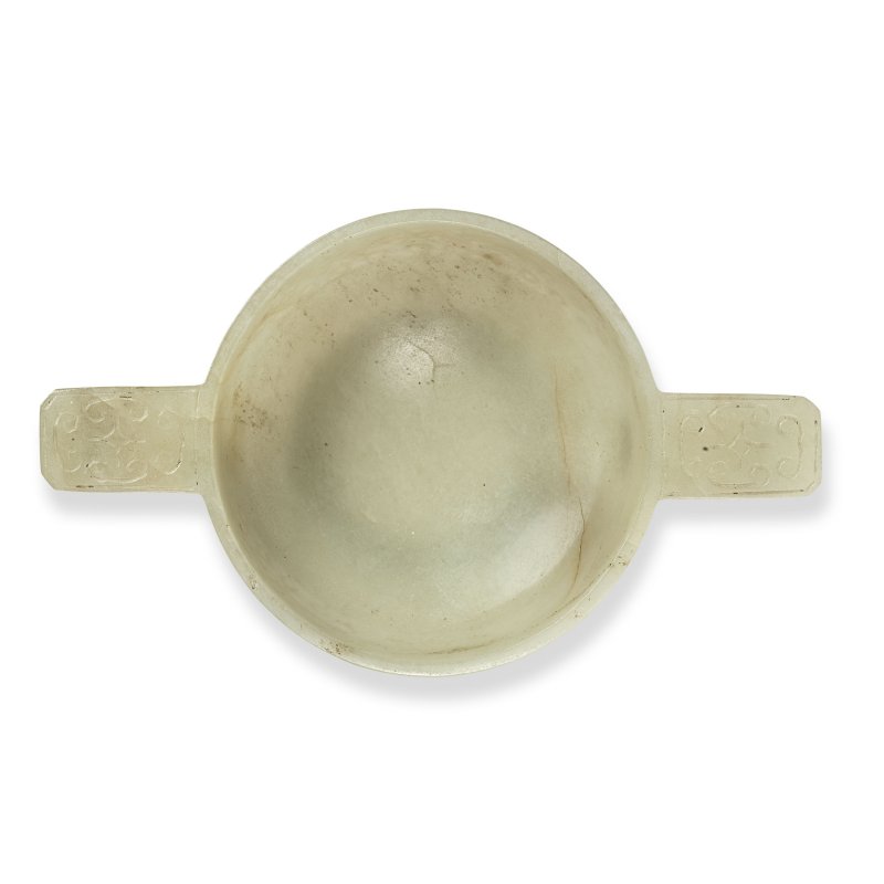 十七世紀 仿古玉盃 | AN ARCHAISTIC JADE TWIN-HANDLED CUP - 图3