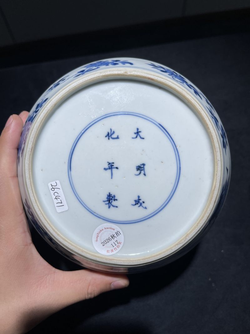 清康熙 青花花卉纹瓜棱罐 - 图10