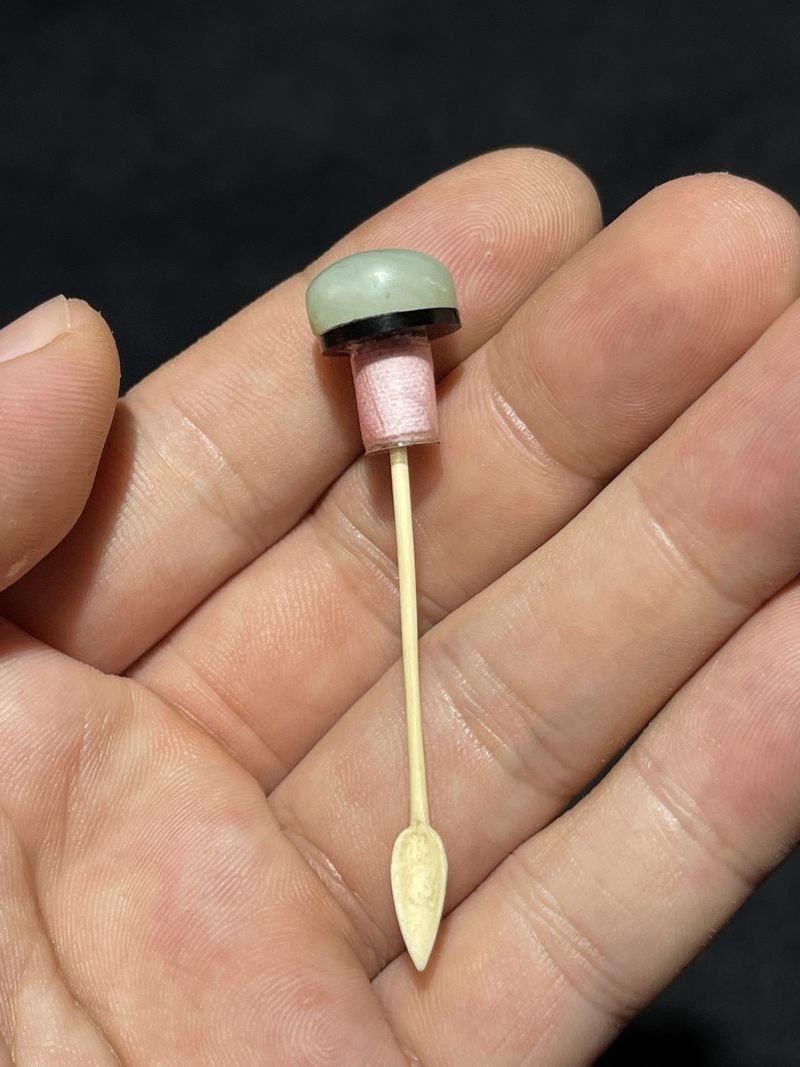清中期 青花釉里红凤凰牡丹纹烟壶 - 图8