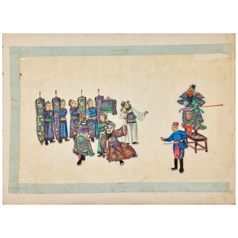 十九世紀 節日圖冊頁十二開 水粉通草畫 | HOANQUA (19TH CENTURY) - 图14