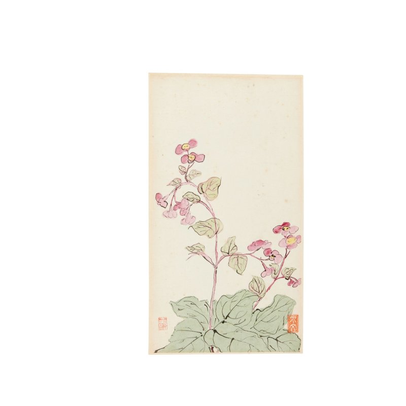 薩克達介文 英介文夫人花卉冊 貳冊 冊頁十二開 設色紙本 | SAKEDA JIEWEN (1767-1827) - 图4