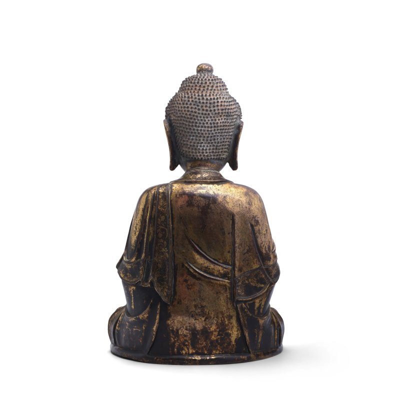 明 銅鎏金佛像 | A LARGE GILT BRONZE FIGURE OF AMITABHA BUDDHA - 图2
