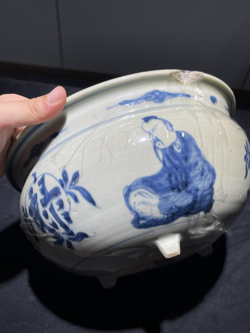 清早期 青花香炉、花觚一组6件 - 图4