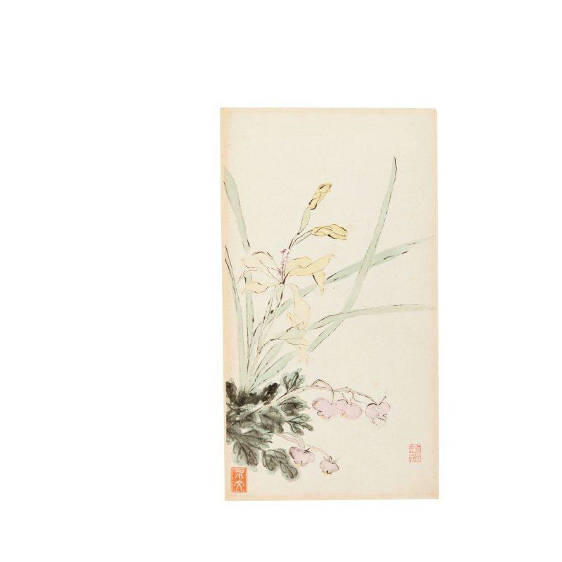 薩克達介文 英介文夫人花卉冊 貳冊 冊頁十二開 設色紙本 | SAKEDA JIEWEN (1767-1827) - 图5
