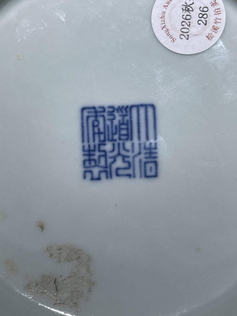 清道光 青花缠枝莲纹赏瓶 - 图12