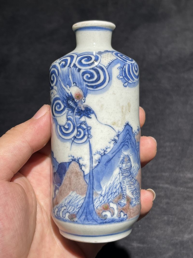 清中期 青花釉里红十二生肖纹大母壶 - 图2