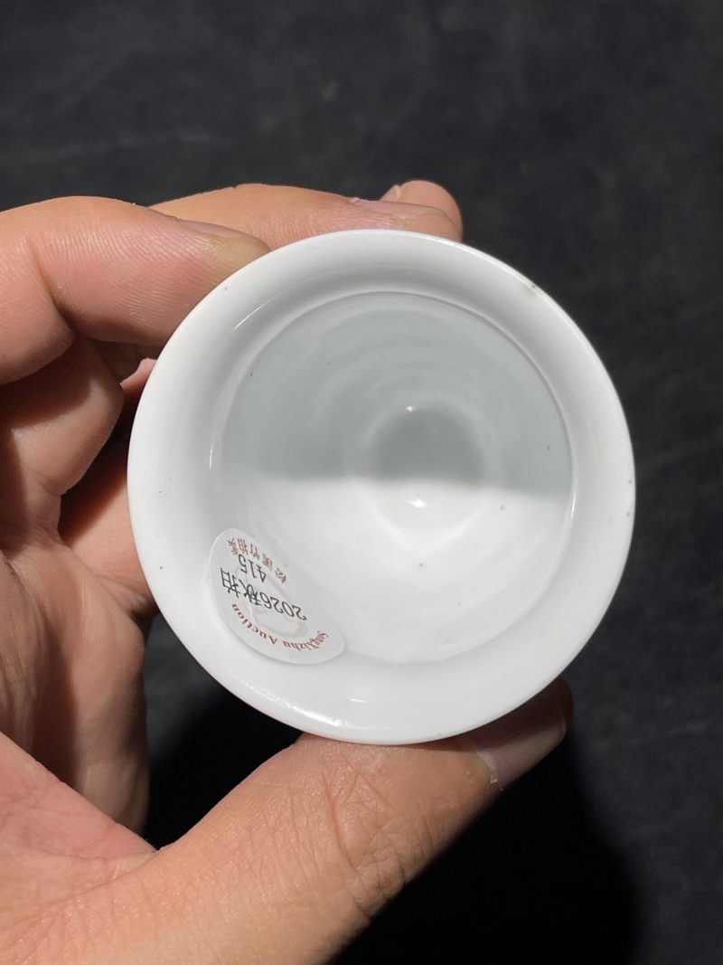 50 年代 刘仲卿风格粉彩花卉纹杯 - 图7