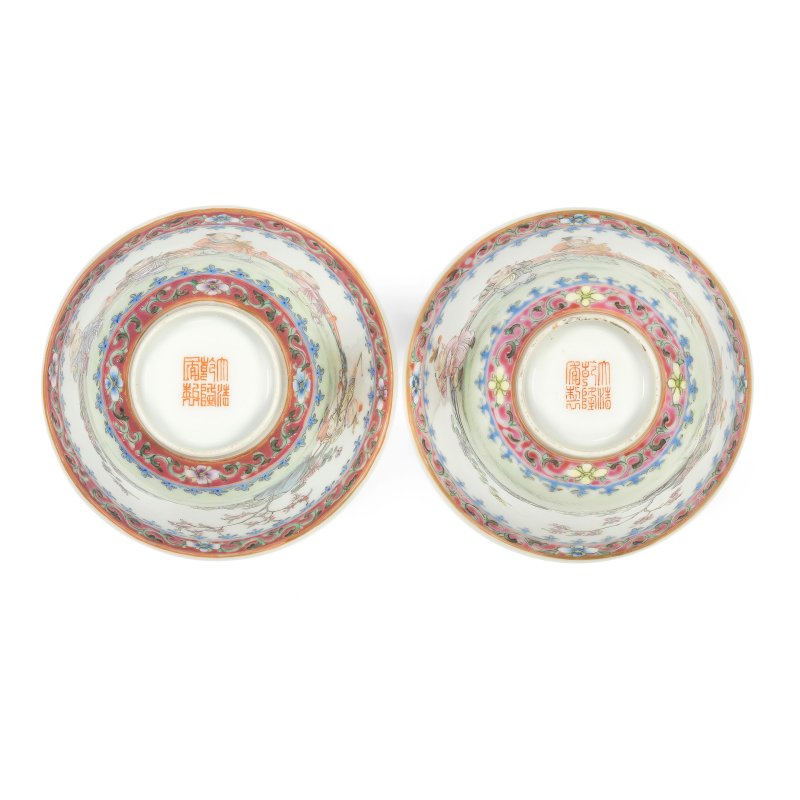 民國 粉彩童子紋蓋盌及座一對 | A PAIR OF FAMILLE ROSE 'BOYS' TEA BOWLS, COVERS AND STANDS - 图3