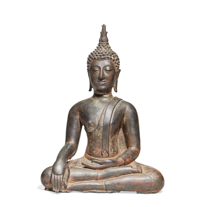 泰國 大城時期 十六/十七世紀 銅佛像 | A BRONZE FIGURE OF BUDDHA