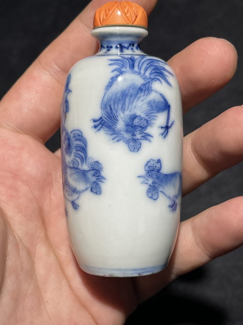 清晚期 青花大吉图鼻烟壶 - 图2