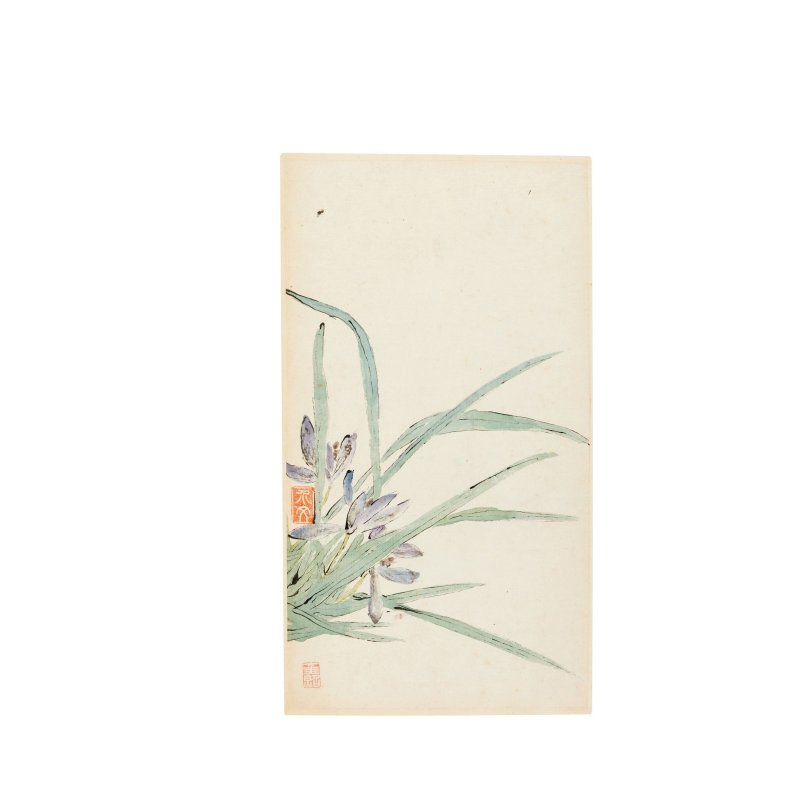 薩克達介文 英介文夫人花卉冊 貳冊 冊頁十二開 設色紙本 | SAKEDA JIEWEN (1767-1827) - 图6