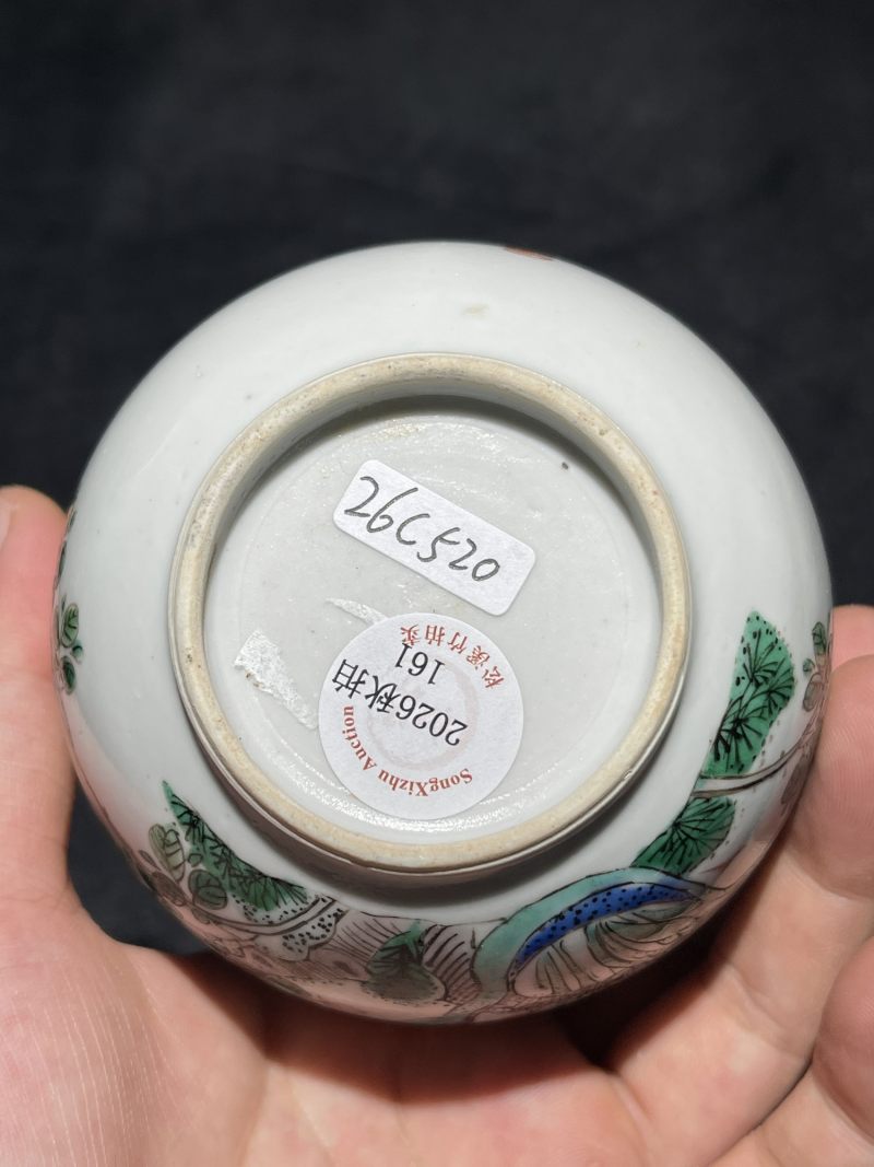 清康熙 五彩花鸟纹胆瓶 - 图9