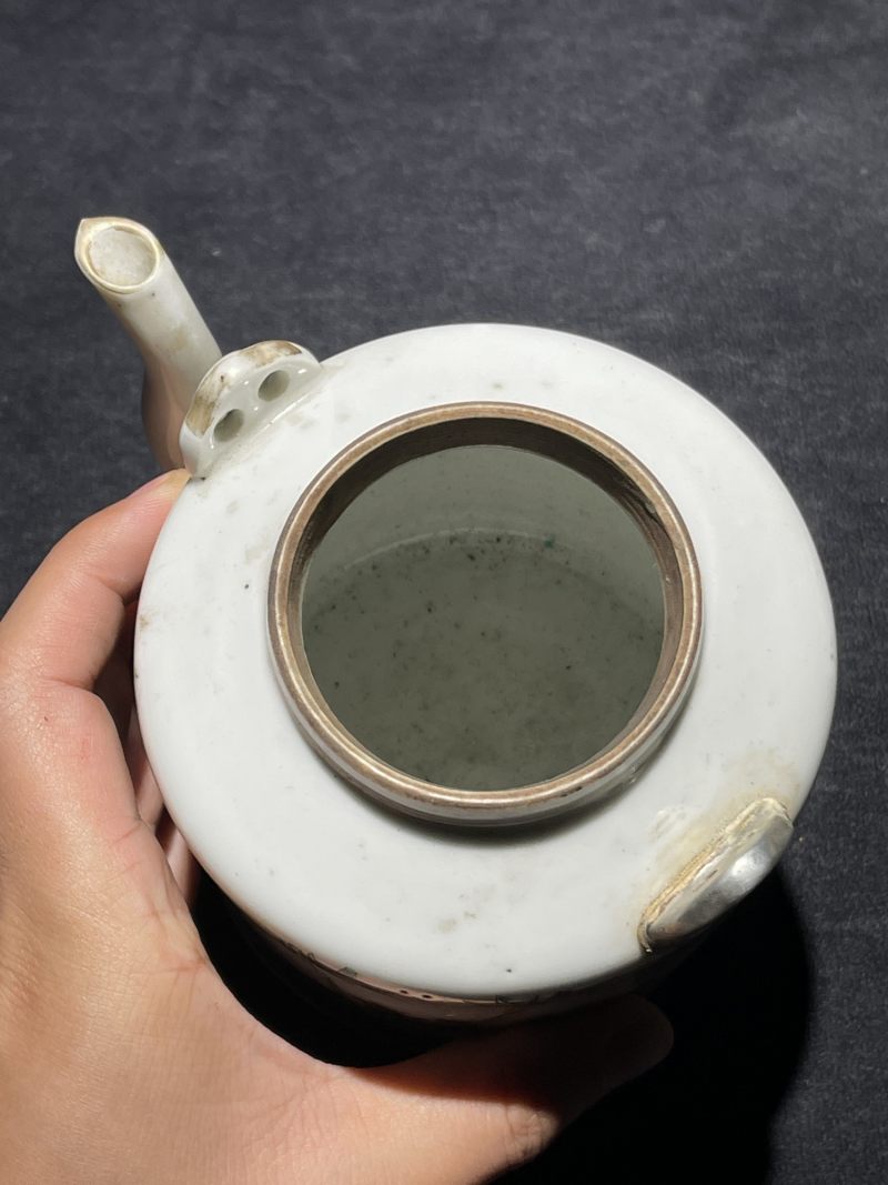 民国 粉彩花鸟纹茶壶一组12件 - 图51