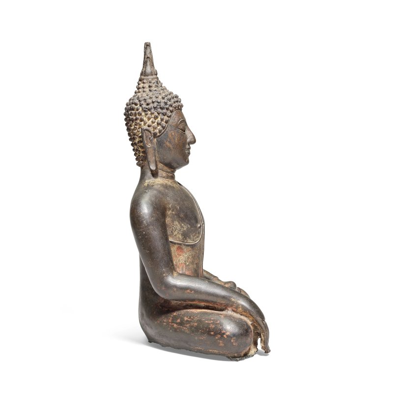 泰國 大城時期 十六/十七世紀 銅佛像 | A BRONZE FIGURE OF BUDDHA - 图2