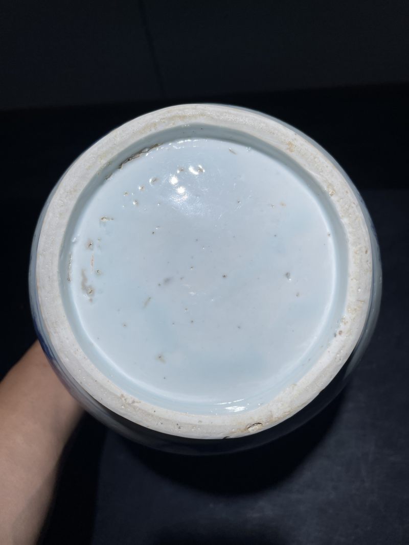 明崇祯 青花人物纹莲子罐 - 图15