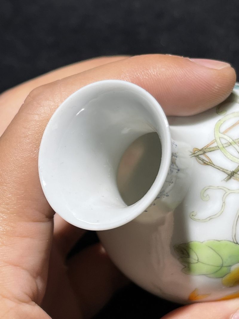 民国 珐琅彩花卉纹瓶一对 - 图11