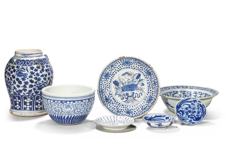 清中期 青花瓷器一组7件 - 图1