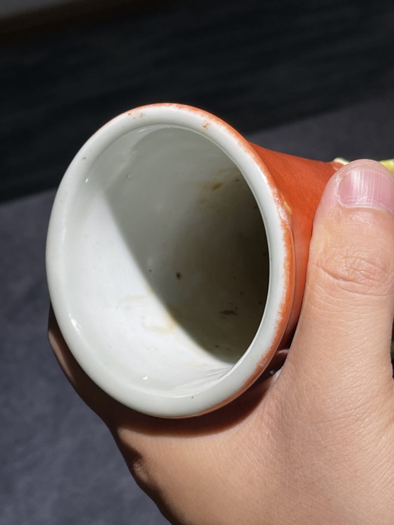 清中期 珊瑚红釉堆塑螭龙纹大瓶 - 图7