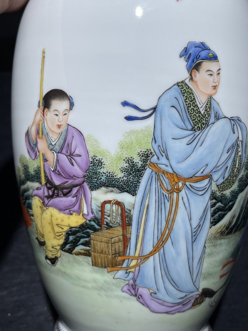 50年代 粉彩人物纹瓶 - 图6