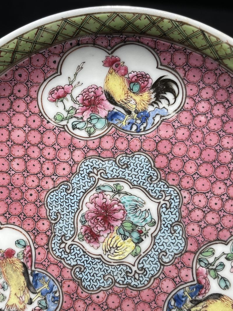 清雍正 广珐琅大吉图杯碟 - 图12