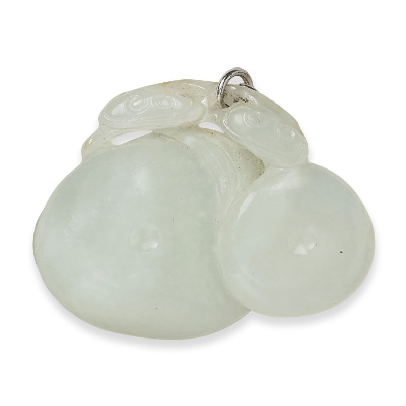 十九世紀 白玉蘑菇珮 | A WHITE JADE 'MUSHROOM' PENDANT - 图2