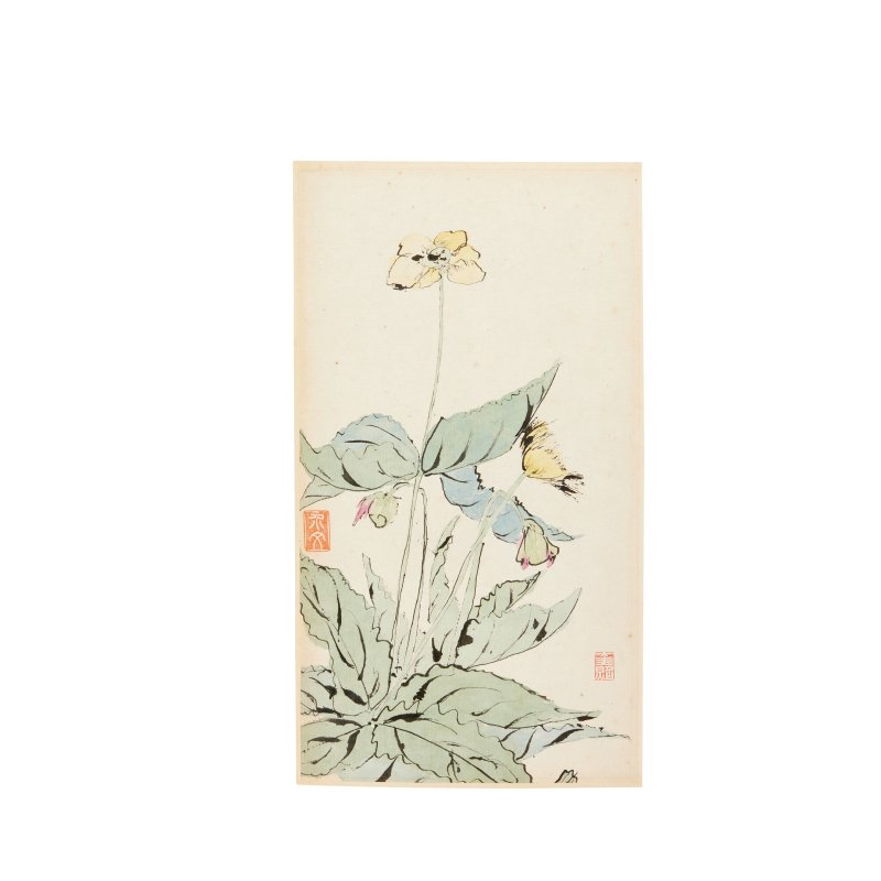 薩克達介文 英介文夫人花卉冊 貳冊 冊頁十二開 設色紙本 | SAKEDA JIEWEN (1767-1827) - 图8