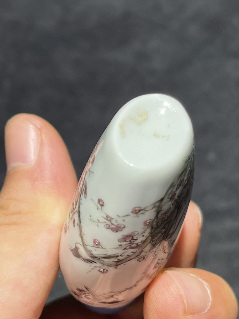 清晚期 粉彩喜鹊登梅鼻烟壶 - 图7