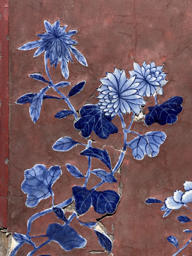 清乾隆 青花花鸟纹挂屏 - 图3