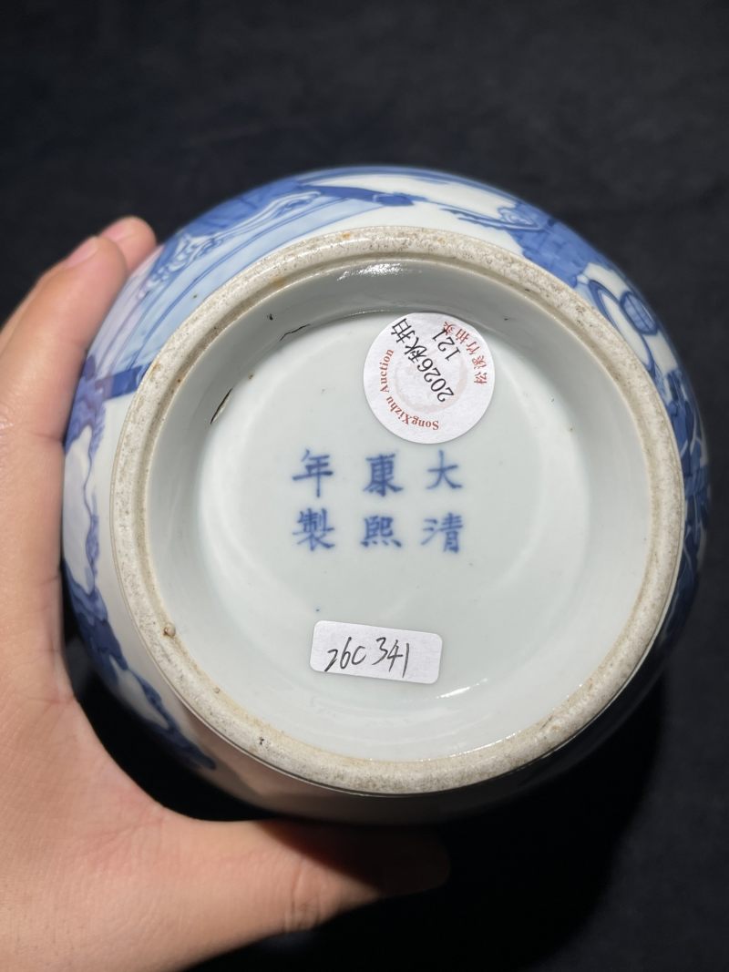 民国 青花人物故事纹尊 - 图9