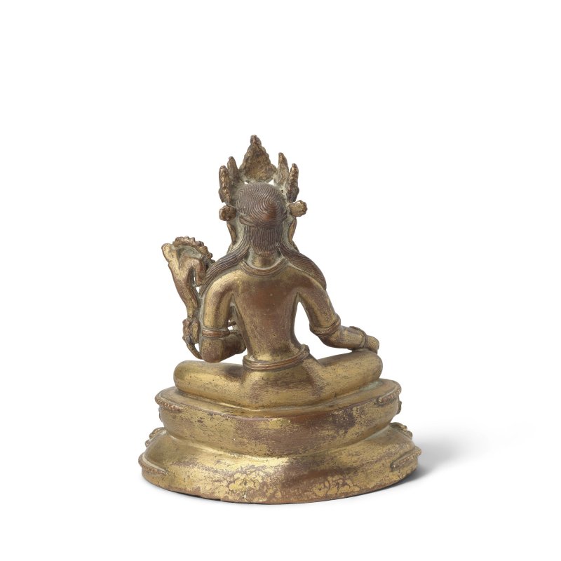 西藏 十八/十九世紀 銅鎏金綠度母像 | A GILT BRONZE FIGURE OF GREEN TARA - 图2