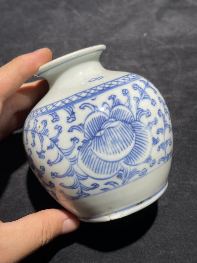 清代 青花喜字罐一组19件 - 图40