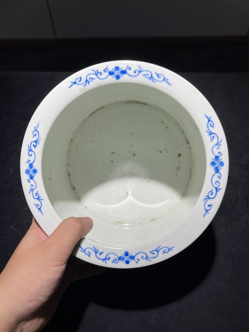 民国 粉彩高士婴戏纹笔海 - 图6