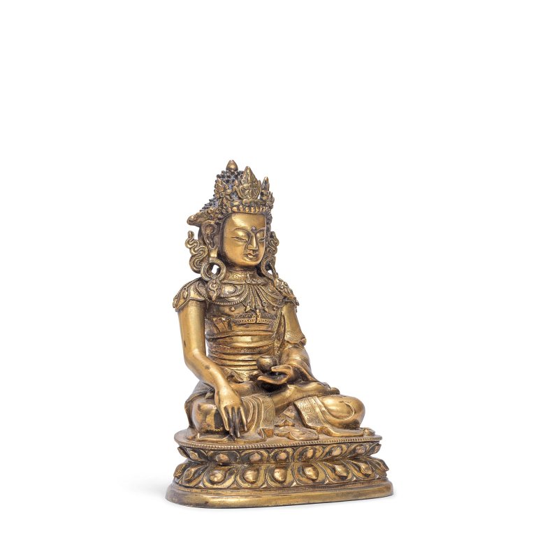 十八世紀 銅鎏金阿閦佛坐像 | A GILT BRONZE FIGURE OF AKSHOBHYA - 图4