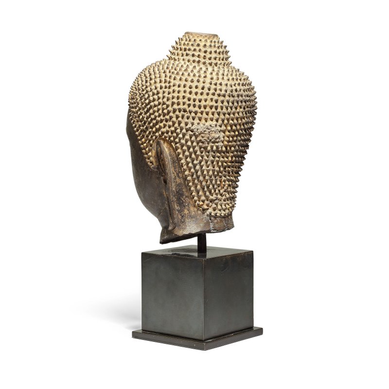 泰國 大城時期 十六/十七世紀 銅佛首 | A BRONZE HEAD OF BUDDHA - 图3