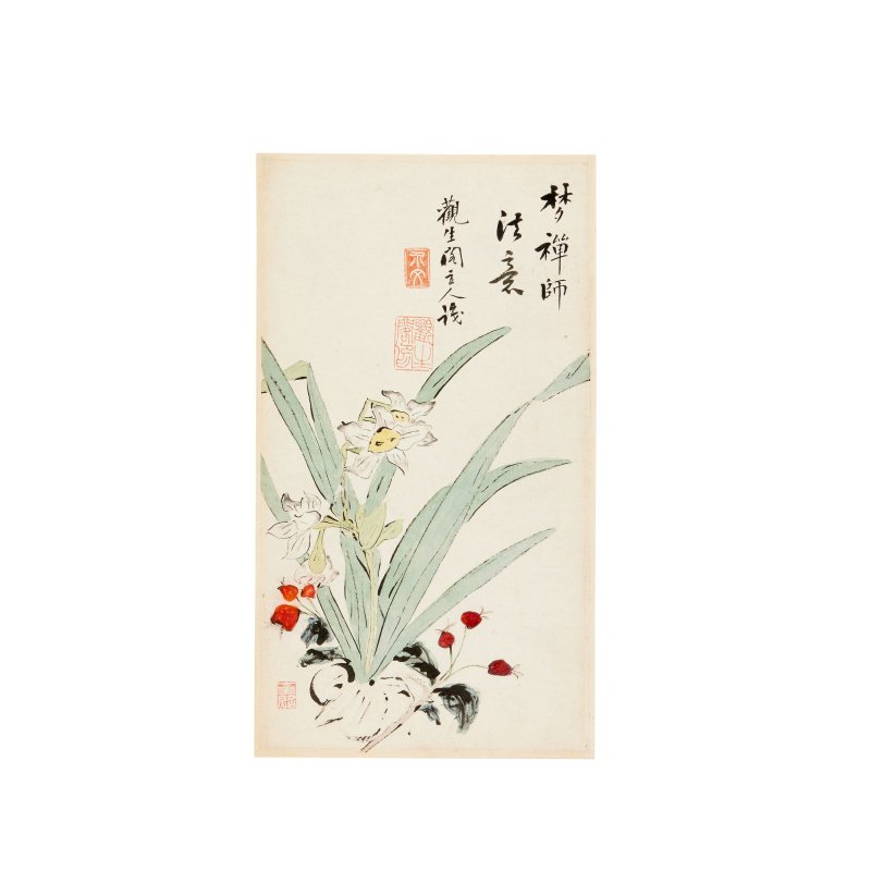 薩克達介文 英介文夫人花卉冊 貳冊 冊頁十二開 設色紙本 | SAKEDA JIEWEN (1767-1827) - 图10