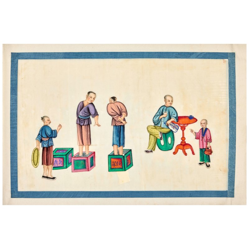 中國畫家 十九世紀 製茶圖 冊頁十二開 水粉通草畫 | CHINESE ARTIST (19TH CENTURY) - 图2