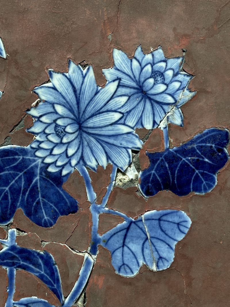 清乾隆 青花花鸟纹挂屏 - 图6