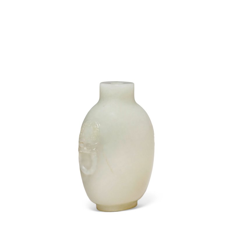 十九世紀 白玉雕鼻烟壺 | A WHITE JADE SNUFF BOTTLE - 图2