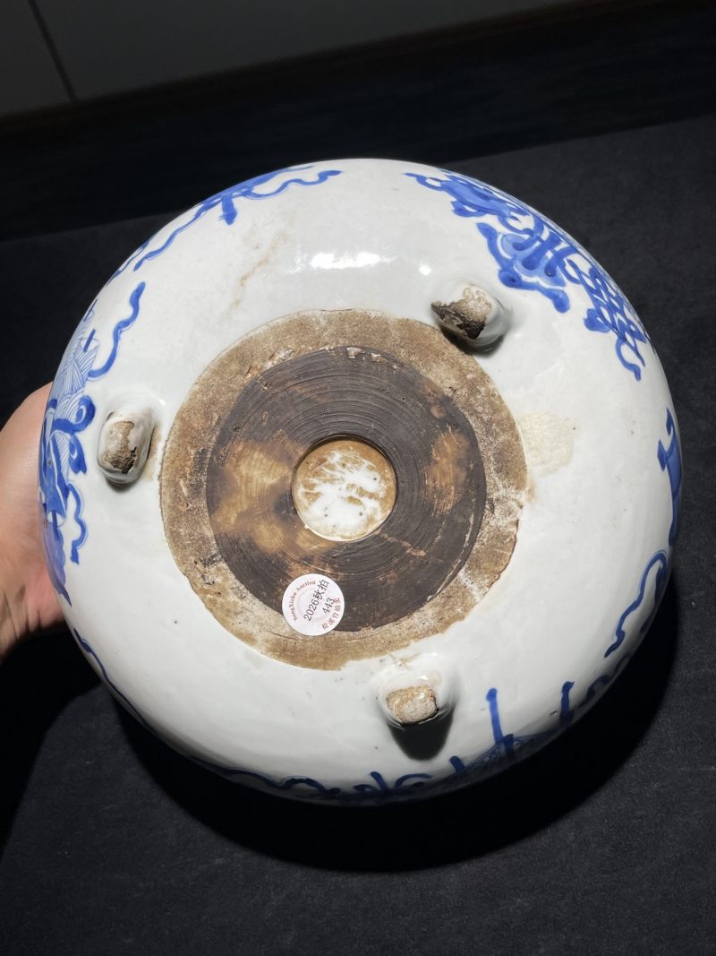 清康熙 青花博古纹香炉 - 图9