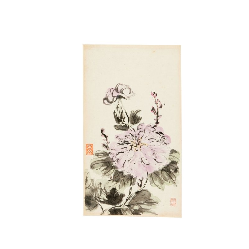 薩克達介文 英介文夫人花卉冊 貳冊 冊頁十二開 設色紙本 | SAKEDA JIEWEN (1767-1827) - 图11