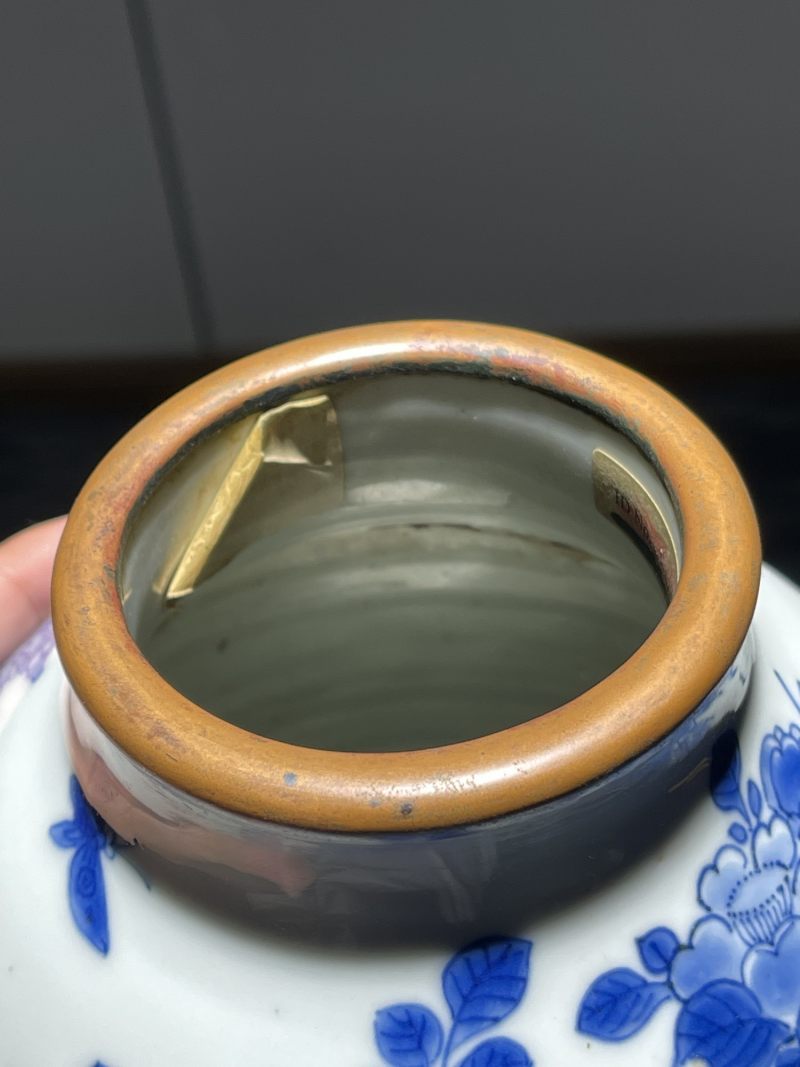 明崇祯 青花百里奚饲牛拜相纹筒瓶 - 图14