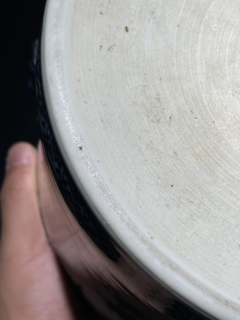 清乾隆 青花兽耳璎珞纹笔海 - 图10