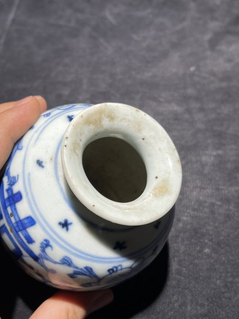 清代 青花喜字罐一组19件 - 图44